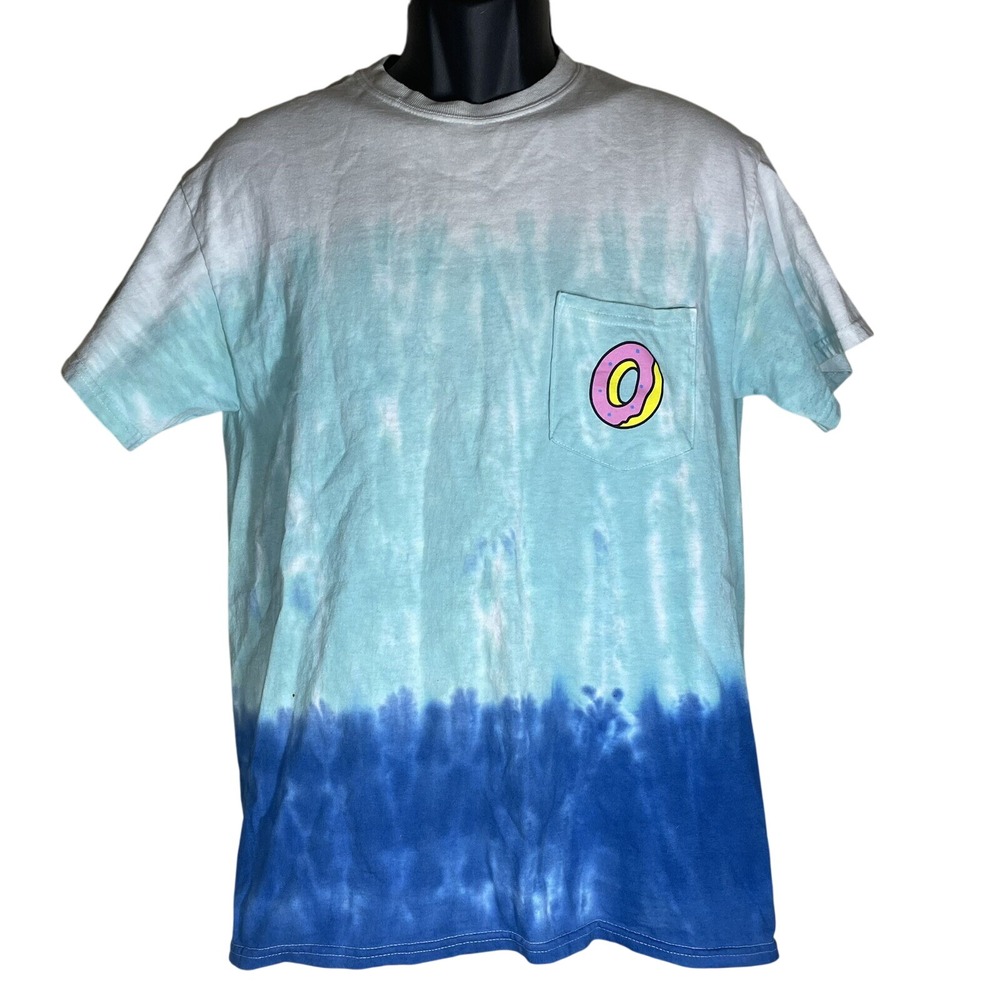 Odd Future OFWGKTA Donut Logo Tie Dye T-Shirt, Gray Tie Dye, Size Medium